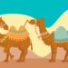 Illustrazione: un cammello (con due gobbe) davanti a un dromedario (con una sola gobba) che si abbevera dalla seconda gobba del primo attraverso una cannuccia; entrambi hanno un'espressione soddisfatta.