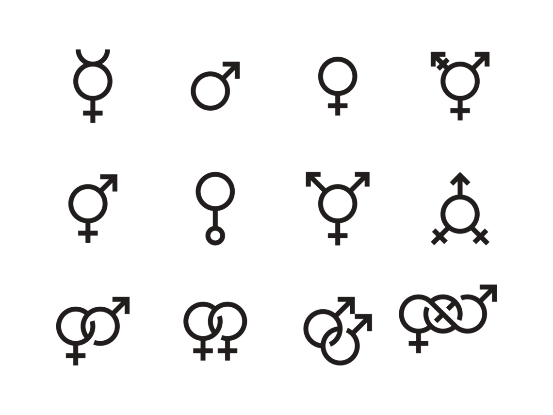 Una illustrazione con tanti simboli diversi per i tanti orientamenti sessuali diversi che ci sono.