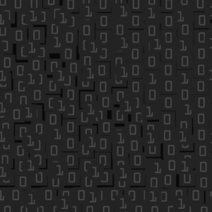 Un'illustrazione con tanti "0" e "1" sparsi davanti a uno sfondo nero. Ci sono molti più "0" che "1".