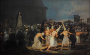 Francisco Goya, Una processione di flagellanti, 1808-’12, olio su tela, 73x46 cm, Real Academia de Bellas Artes de San Fernando, Madrid